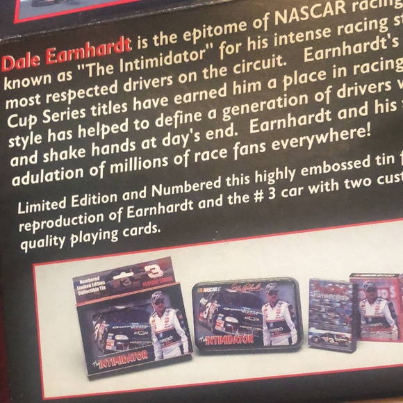 Dale Earnhardt The Intimidator limited Ed. Tin & playing cards 2000 unopened - Picture 4 of 8
